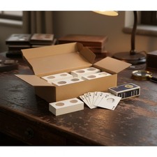 600PCS Coin Flips in 3 Sizes Cardboard Holders for Colletors 2x2