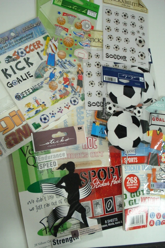 Huge Lot of 100  Alphabet Sports Numbers & more Sticker Sheets - Image 3 of 4