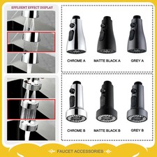 Durable Kitchen Pull out Shower Nozzle Rotatable Joint Sink Faucet Sprayer Tap R