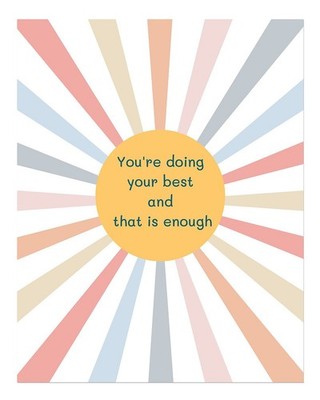Inspirierendes Sunburst Wandkunst Poster - Motivationsdruck Wohndeko