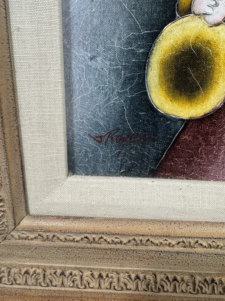 Pintura al óleo original firmada por Joyce Roybal - Músicos caprichosos - 24”x20” enmarcada Foto 3 de 4