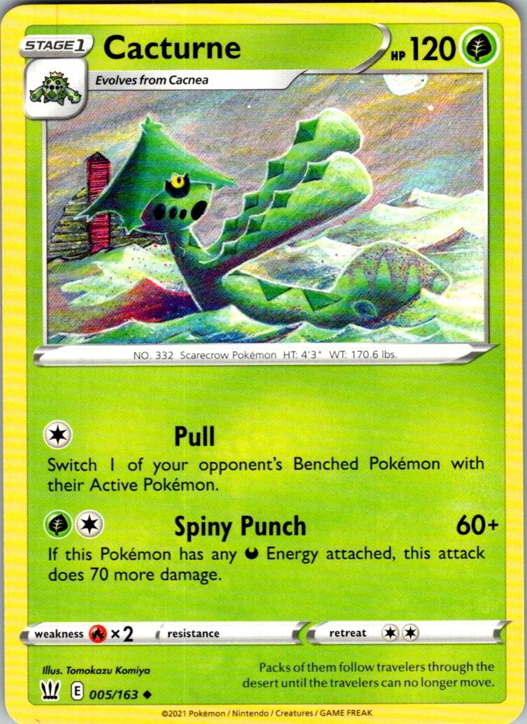 Cacturne 005/163 Uncommon Battle Styles Pokemon Near Mint
