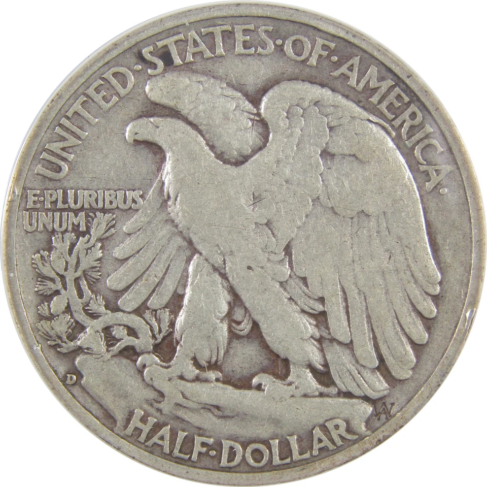 1938 D Liberty Walking Half Dollar F 12 ANACS Silver SKU:I18392 - Image 4 of 4