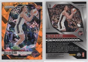 2024 Panini Prizm WNBA Orange Ice Prizm Caitlin Clark #22 Rookie RC