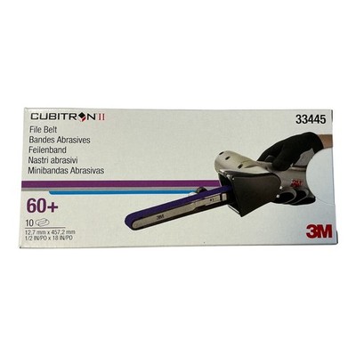 3M Cubitron II 33445 File Belt 786F 60+ Grit 1/2'' x 18'' Sanding Belts 10 Pack