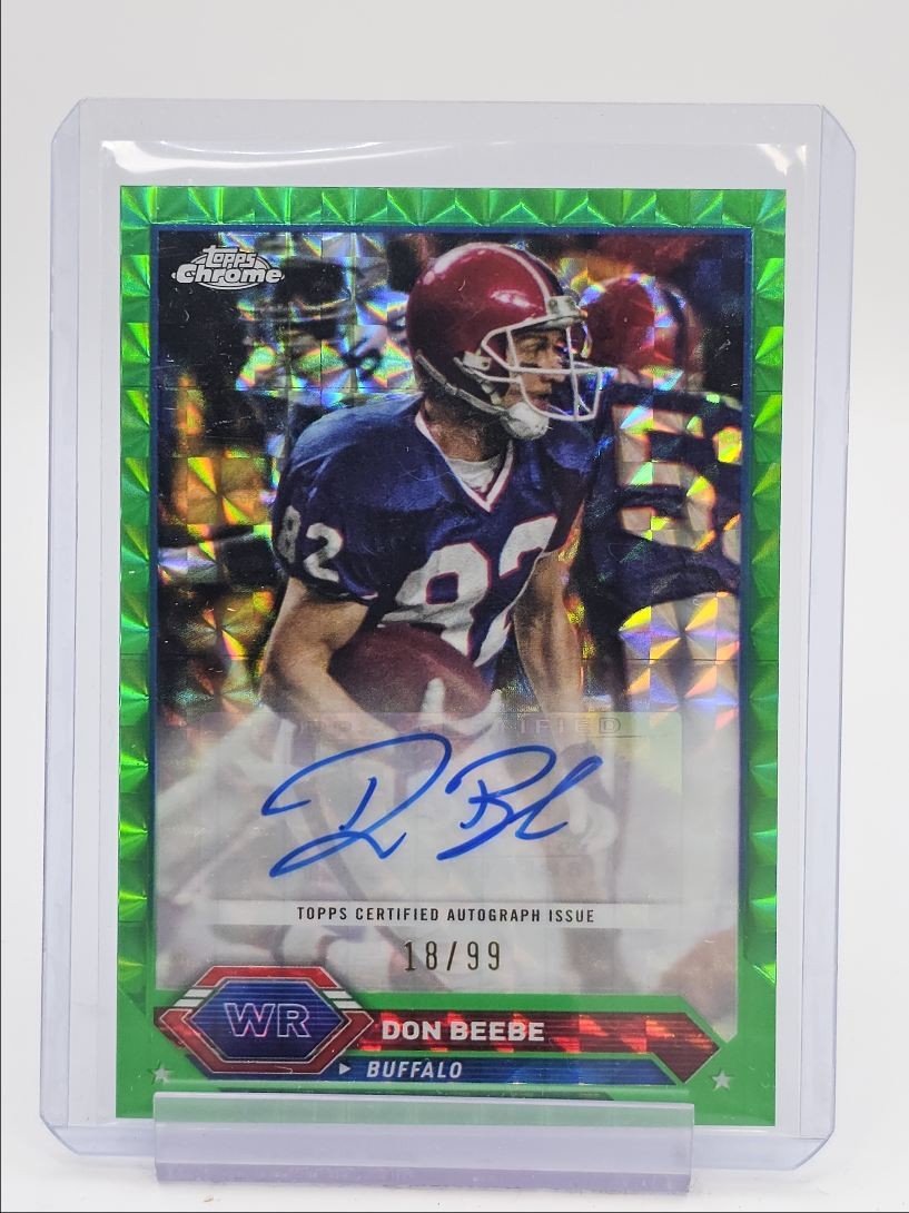 DON BEEBE 2023 TOPPS CHROME COMPOSITE GREEN GEOMETRIC AUTO /99 Q5818