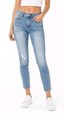 75 Tractr Diane Slim Fit Mid Rise Blue Distressed Skinny Jeans 4/27 45