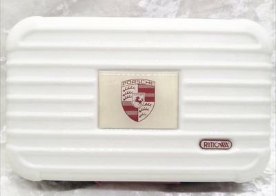 PORSCHE RIMOWA Pouch Accessory Travel Amenity Case white red 18.5