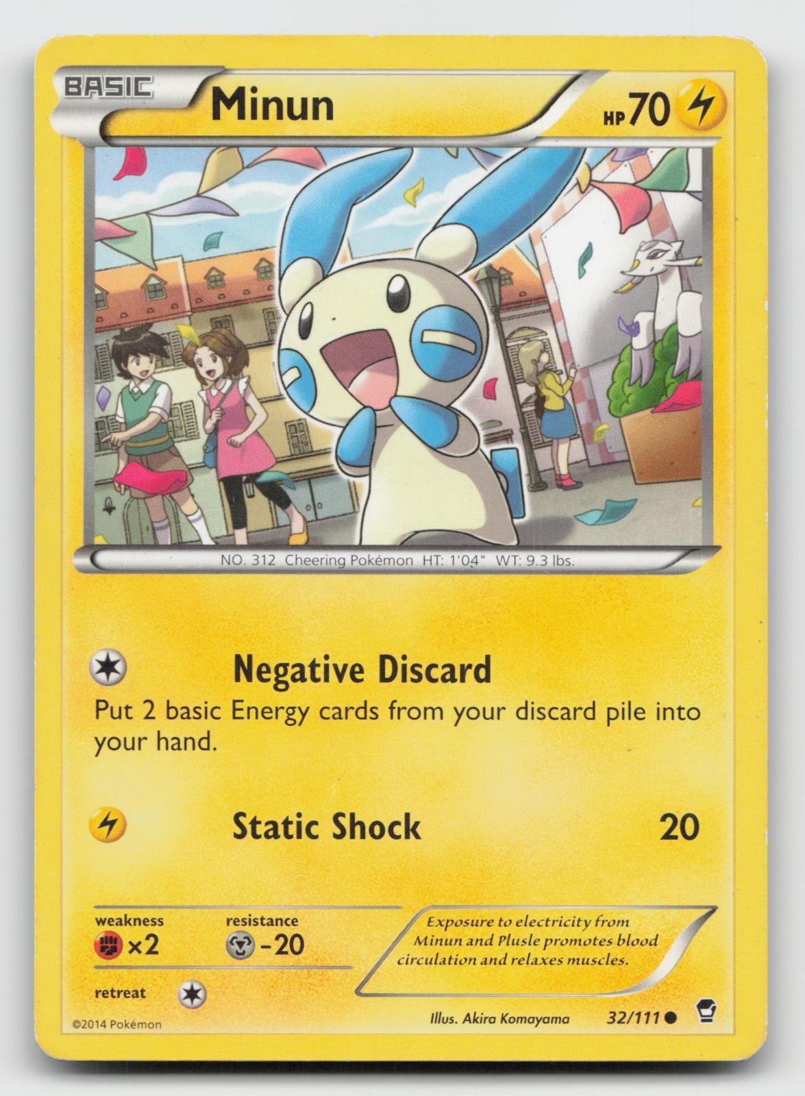 Pokemon TCG Minun 32/111 Common Furious Fists MP