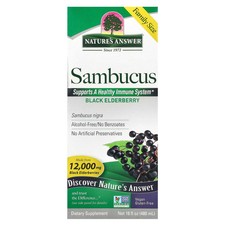 Sambucus, Black Elderberry, Alcohol-Free, 2,500 mg, 16 fl oz 480 ml 