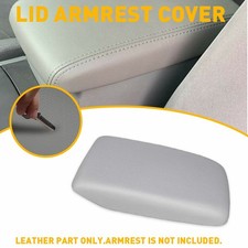 Fits 2008-2013 Toyota Highlander Leather Center Console Lid Armrest Cover Gray Fits 2008-2013 Toyota Highlander Leather Center Console Lid Armrest Cover Gray