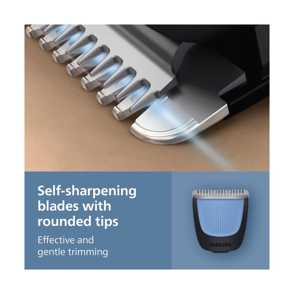 Norelco Philips 100% Waterproof Beard Trimmer 3000 Series with Self ...