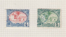 LOT 2 Timbres  Anciens COTE FRANCAISES DES SOMALIES 1894 Neuf Oblitéré décentrés