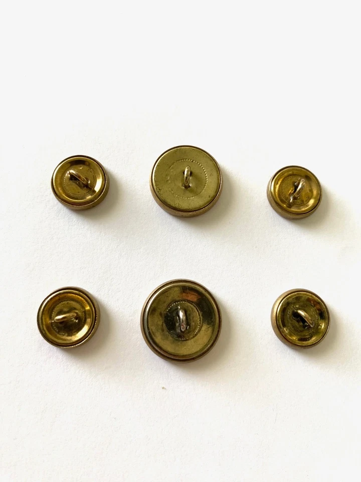 6 Yves Saint Laurent YSL VTG 70s Logo Brass Tarnished Replacement Buttons Blazer - Image 2 of 4