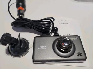 Peztio Front & Rear Dash Cam Full HD 1080P Car Camera Kit w Mount & Cables New