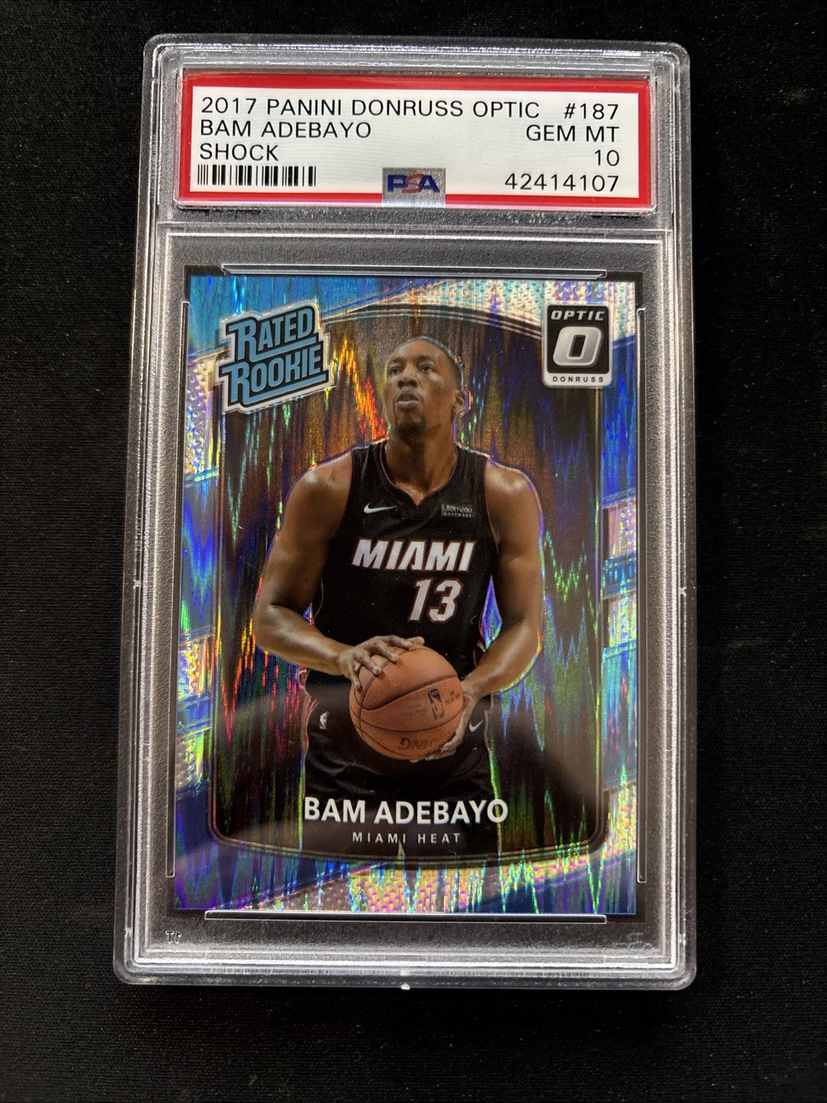 2017 Panini Donruss Optic Bam Adebayo RC Shock PSA 10 #187