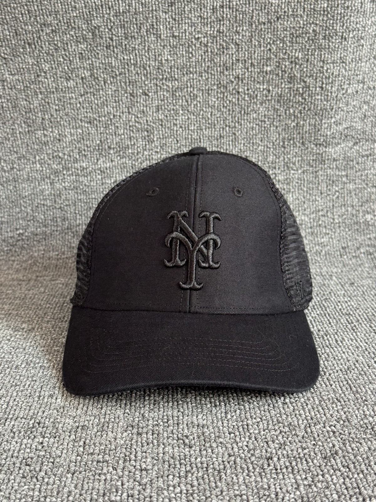 47 New York Mets Trucker Snapback Black One Size Mesh Back Hat