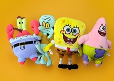 SpongeBob SquarePants Plush Toys Bundle Squidward Mr Krabs Patrick Nickelodeon