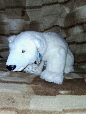 Vintage 90s Denver Zoo Ulaq & Berit Polar Bear Large Plush Set