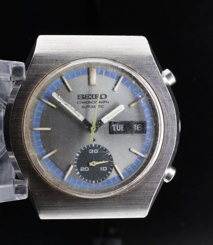 Vintage Seiko 6139 8020 Steel Mens Chronograph Wrist Watch FIXER $1 NO RES