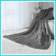 Reversible Weighted Blanket for All Season, Luxury Velvet, Warm and Cool, Adu...