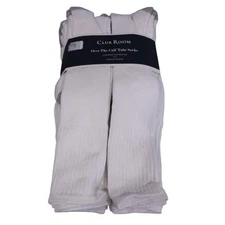 NEW Club Room Men's Over the Calf Tube Socks 12-Pairs White Size 7-12