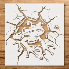 Toad Silhouette Wall Art Stencil for Nature - Inspired Decor - StencilAir