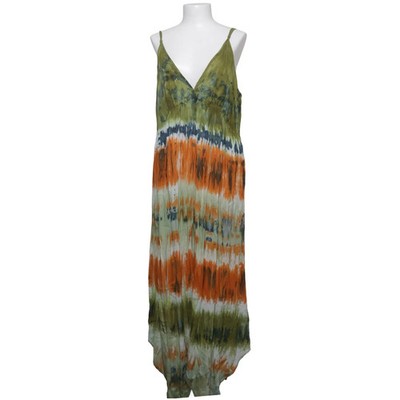 Indiska, Maxikleid, Größe: XL, Grün/Orange/Mehrfarbig, Viskose, Sonstiges #DDa