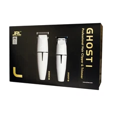 JRL White Ghost Hair Clipper & Trimmer SET Onyx with Docks BRAND NEW