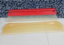 One Pass Water Blade Soft N Dry Silicone T-Bar 11" Squeegee Red 2-Set