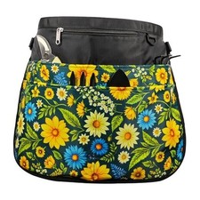 Garden Apron for Women with 7 Pocket,Half Florist Apron Green Flowers