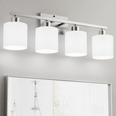 Bathroom Vanity Light 4 24Inch Brushed Nickel Wall Sconce Dekang Lights Mirror