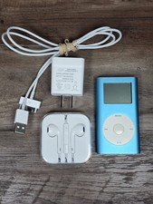 Apple iPod Mini Blue Model A1051 4GB, Ear Phones Charger Tested