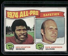 1975 Topps #222 1974 All-Pro Safeties (Ken Houston / Dick Anderson)