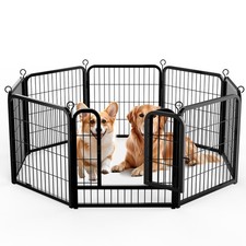 8 Panel Dog Pen Pet Puppy Playpen Metal Exercise Play Fence for Indoor Outdoor