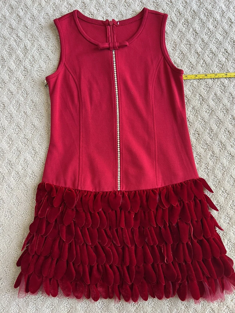 Girls red dress size best sale 10