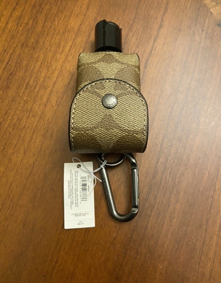 Coach Hand Sanitizer Holder In Signature Canvas MSRP $68 | eBay