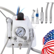 Dental High Low Speed Handpiece 4Holes Kit/ Portable Air Turbine Unit