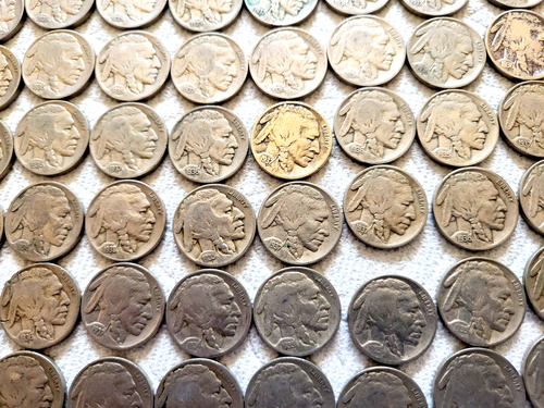 Full ROLL of 40 FULL DATE Indian Head BUFFALO NICKELS. - Picture 3 of 4