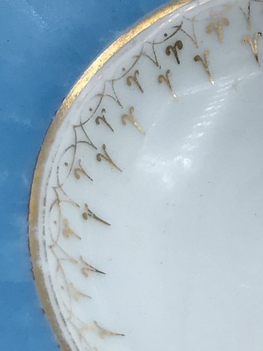 7 VTG Dessert Bowls Bruder Schwalb Bros Carlsbad Dinner Dishes 5” Porcelain Blue - Picture 21 of 24