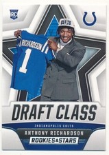 ANTHONY RICHARDSON 2023 PANINI ROOKIES & STARS #1 RC ROOKIE DRAFT CLASS COLTS SP