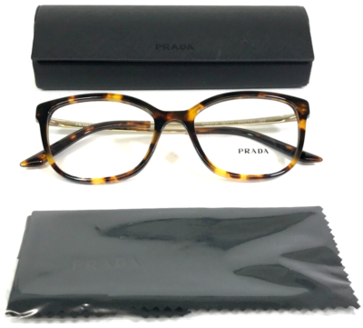 PRADA Eyeglasses Frames VPR 07W VAU-1O1 Brown Tortoise Gold