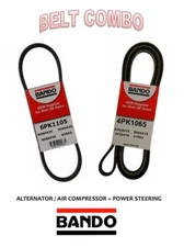  HONDA Accord 2.3L 98-02, ACURA CL 97-99 BANDO OEM DRIVE BELT 2 Pcs ALT+A/C+P.ST