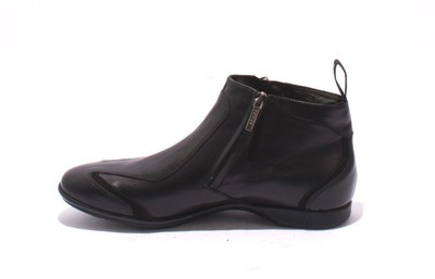 Italian Botticelli Limited 27701 Black Leather Shearling Sporty Ankle Boots W Dolomite Boot with Shearling - Onyx Black main image 4