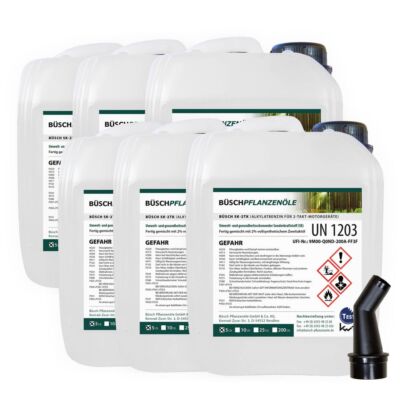30L BÜSCH SK-2TK Alkylatbenzin im 5-Liter-Kanister für 2 Takt Motor (6x5L)