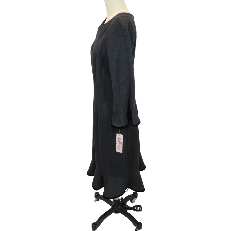 Vestido Vaina NANETTE LEPORE Talla 8 Moody Treasures Terciopelo Borde Manga Campana Nuevo con Etiquetas Foto 2 de 4