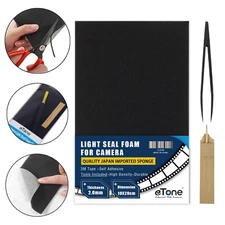 10x20cm Film Camera Light Seal Foam/Light Leak Proof Self Adhesive Kit