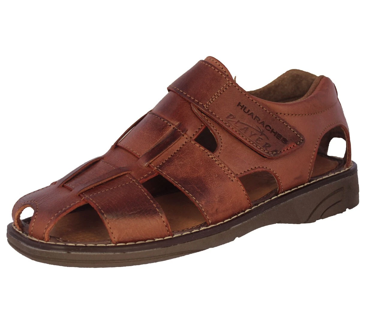 Mens Authentic Mexican Huarache Genuine Leather Fisherman Sandals Chedron 447