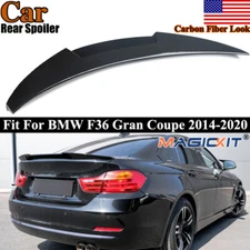 FOR 2014-20 BMW 4 SERIES F36 GRAN COUPE 4DR CARBON LOOK M4 STYLE TRUNK SPOILER