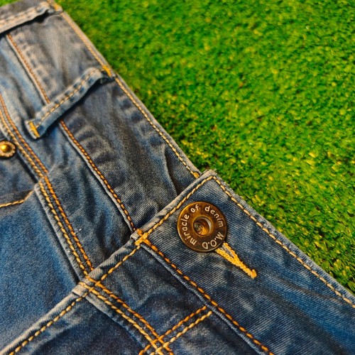 M.O.D Jeans donna 29x32 blu zip fly dritto sbiadito blu denim pantalone pantalone - Foto 5 di 14